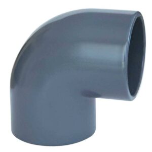 PVC Winkel 90° 50 mm Grau Klebemuffen beidseitig